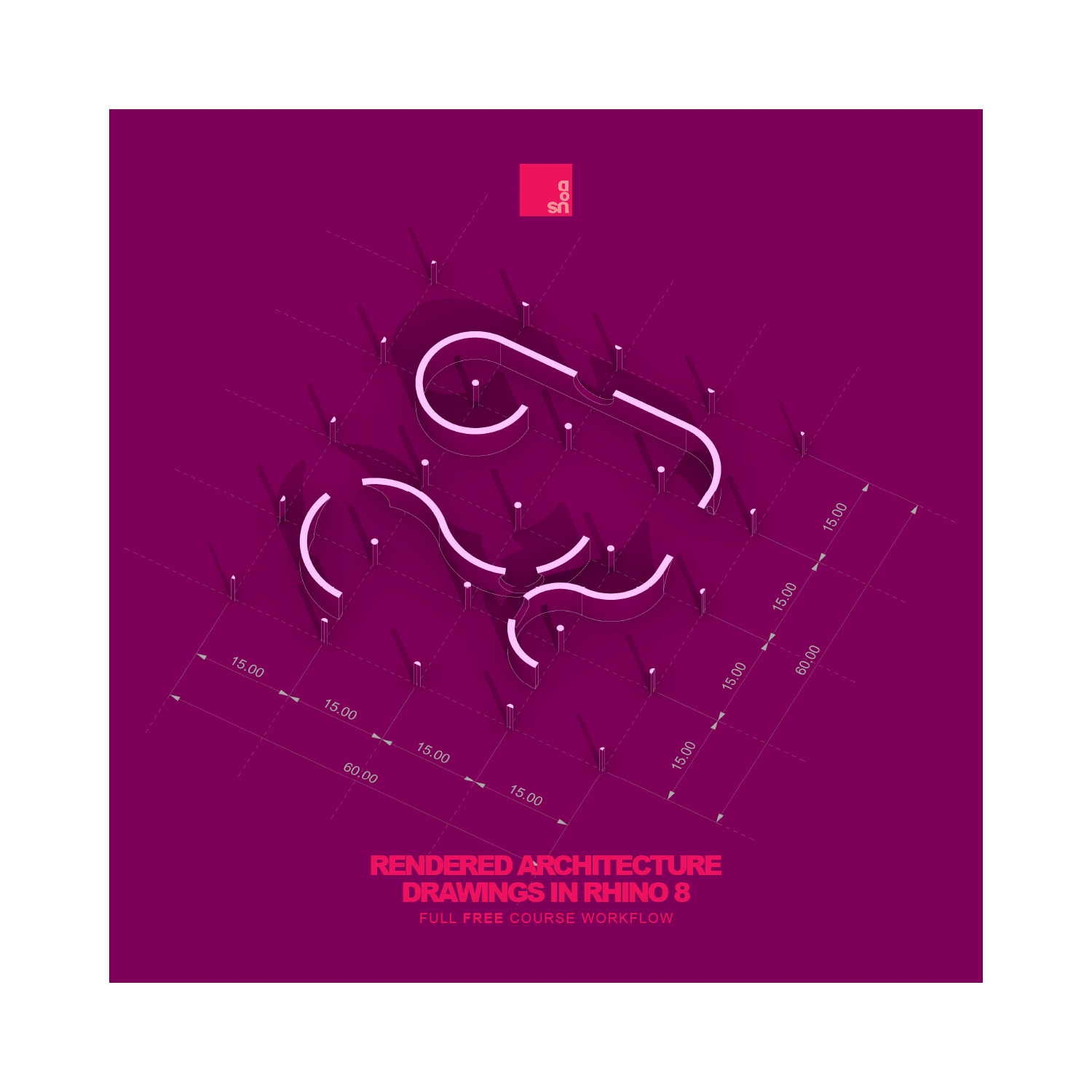 Rendered Architecture Drawings in Rhino 8 - Architecture Plans, Axons, Diagrams and Sections Tutorial