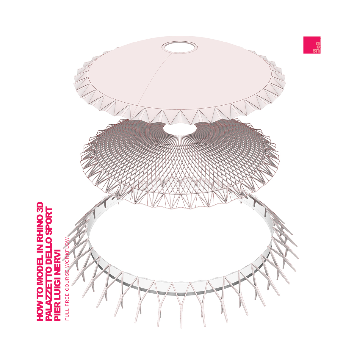 Palazzetto Dello Sport - Pier Luigi Nervi - EASY 1 Hr Modelling Tutorial