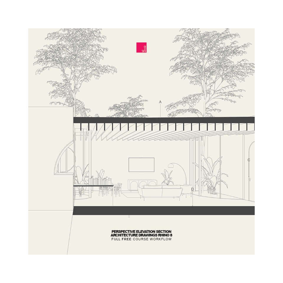 Section Perspective and Elevation Perspective in Rhino 8