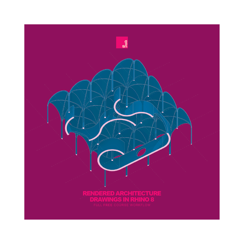 Rendered Architecture Drawings in Rhino 8 - Architecture Plans, Axons, Diagrams and Sections Tutorial