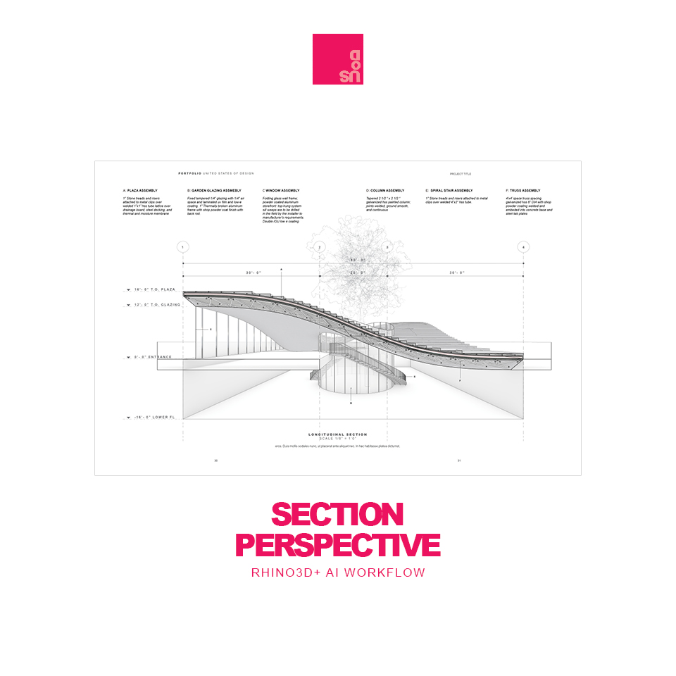 Architecture Section Perspective Tutorial Rhino 3D